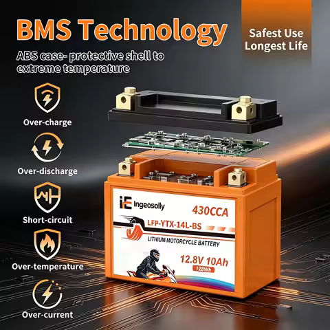 Battery US EU Stock 12V Motorcycle Starter Battery LiFePO4 Battery 4L-BS 5L-BS 7A-BS 14L-BS 20L-BS C