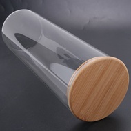 Glass Storage Containers Set of 2 71Oz Tall Spaghetti Jars with Bamboo Lids - Kitchen Food Storage C