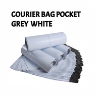 COURIER BAG WITH POCKET WHITE GREY