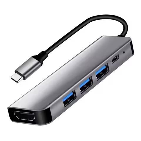 USB 3.1 Type-C Hub To HDMI-compatible Adapter 4K Thunderbolt 3 USB C Hub with Hub 3.0 PD for MacBook