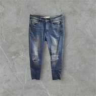 NAVY CONCISE 牛仔褲-S