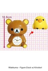 📌罕有全新鬆弛熊Rilakkuma 公仔錢罌時鐘兩用