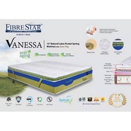 FibreStar Vanessa Natural Latex Pocket Spring Mattress with Euro Top (13”)