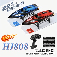 HJ808 Remote-Control Boat: High-Speed Speedboat 2.4GHz Sports Navigation Model Water Toy
