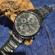 *Ready Stock*ORIGINAL Balmer 9181G-BK-46 Black Stainless Steel Sapphire Glass Water Resistant Multi-