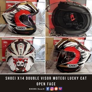 Shoei X14 Double Visor Motegi Lucky Cat Open Face Helmet