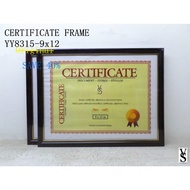 CERTIFICATE ACETATE PHOTO FRAME WOODEN 9X12 inches YY8922/YY8315/YY8220/YY8001/YY8078-9X12