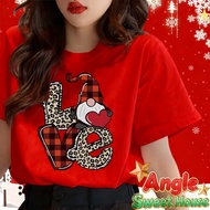 T-Shirt Lengan Pendek Krismas, T-Shirt Merah, T-Shirt Saiz Besar, T-Shirt Fesyen Hadiah Krismas T744