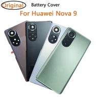 Original New for Huawei Nova 9 Battery Cover Back Glass Case with Camera Lens Rear Door Housing Replacement