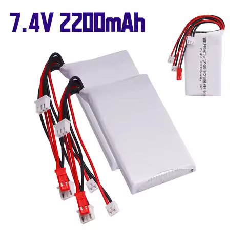 Upgraded Lipo Battery 7.4V 20C 2200mah For Radiolink RC3S RC4GS RC6GS Transmitter Model Aircraft Rem