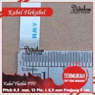 (0.5*12P*15) Flexible FFC FPC Pitch Cable 0.5mm 12 Pin (6.5mm Width) Next to/, adjustable length