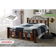 Harmony DB Classic Metal Queen Bed Frame / Wooden Post Metal Bed Frame / Queen Metal Bed / Katil Queen Besi / Katil Besi
