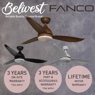 (MOST POPULAR) FANCO B STAR DC  Ceiling Fan - 36 46 52 inch - White/Black/Wood - CONTACT US FOR MORE
