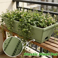 Windowsill Yard PlantingRectangular Self-Watering Flowerpot - with Double Drainage Sink Vent Hole