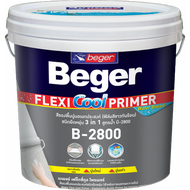 สีรองพื้น ปูน กันร้อน Beger เฟล็กซี่คูล B-2800 รองพื้นปูนอเนกประสงค์ รองพื้นกันชื้น 70% รองพื้นยืดหยุ่น ร้านสีบ้านสบาย