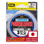 DUEL HARDCORE Fluorocarbon Line, 3 lbs. HARDCORE POWERLEADER FC, 30m, 3 lbs., Natural Clear, H3439