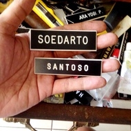 Murah!! Name tag Papan Nama Ukir "MAGNET" PNS Bhayangkari TNi POLRI