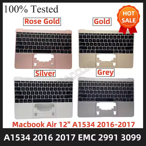 A1534 top case with keyboard for MacBook Air 12" A1534 Early 2016 Mid 2017 EMC 2991 EMC 3099 top cas