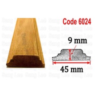 Code 6024 Wood Moulding Wainscoting Decoration Bingkai Kayu Frame Wall Skirting