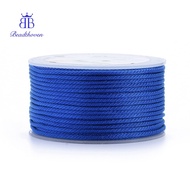 1roll Polyester Cords for Jewelry Making Beading Crafting Medium Blue 2mm about 21.87 yards(20m)/rol