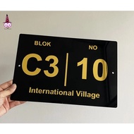 Acrylic house number | Custom Address Plate| Raised House Number | Embossed House Number Plate | Mod