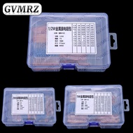 60Values 1/2W 1W 2W 3W 1% Metal film resistors kit dip 0.1R 100R 200R 300R 1K 2K 3K Resistor 0.1R-3K