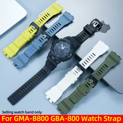 GBA800 Silicone Strap For Casio G-SHOCK GBA-800 GMA-B800 GMD-B800 GBD-800 Men's Outdoor Sports Watch