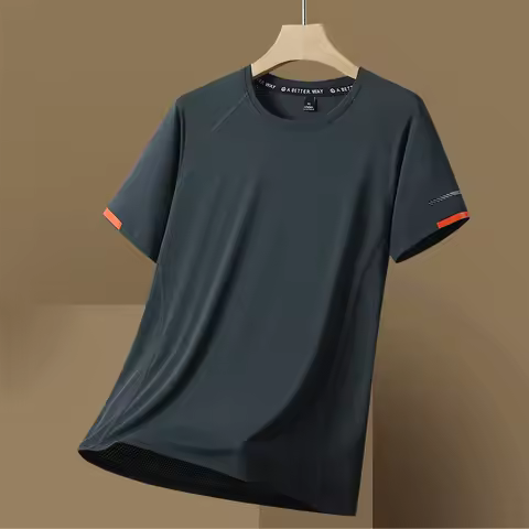 For 2025 Summer T Shirt Fashion Short Sleeves Quick Dry Running Casual Men'S T-Shirts Oversize 7XL 8