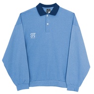 The SRT X12 (TBL202) - Airport Softstreme Sweater เสื้อโปโลโอเวอร์ไซส์แขนยาว ผ้านุ่มยืด  ปกเสื้อสีกร