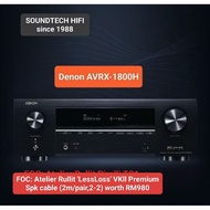 Denon AVR-X1800H  7.2 Ch. 175W 8K AV Receiver + FOC cable worth RM980