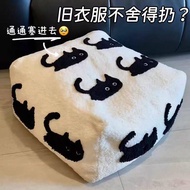 旧衣服大改造~旧衣服填充坐墩外套玩偶收纳袋懒人沙发凳子收纳箱Old clothes big transformation ~ old clothes filling outside the pier 
