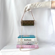 LV Monogram Papillon小圓筒形手提袋 贈送肩帶側斜背包 中古