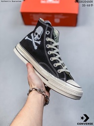 Nike x Converse x Chinatown Market Chuck Taylor All Star 1970s Skull Swoosh High Top Sneakers Genuine Outdoor Shoes รองเท้าผ้าใบ รองเท้า คอนเวิร์ส คลาสสิค ได้ทั้งชายหญิง แฟชั่นสตรีท ระบายอากาศได้ รองเท้าผ้าใบ