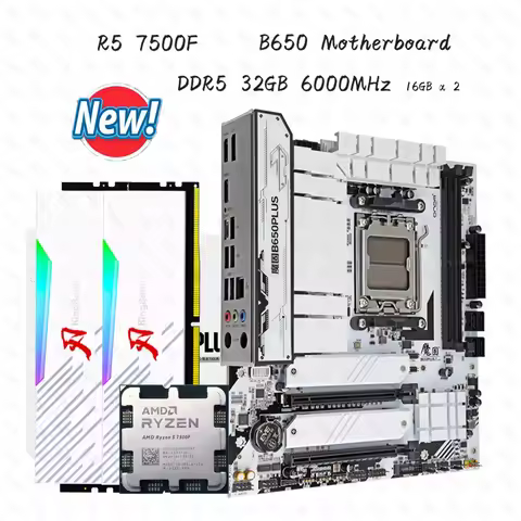 Onda B650 Mainboard Set AMD RYZEN 7 7500F B650M DDR5 Motherboard DDR5 32GB 6000MHz Meomory Combo Gam