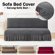 Armless Sofa Bed Cover Thickened Folding Sofa Protector Elastic Sarung Sofa Decor Large Size