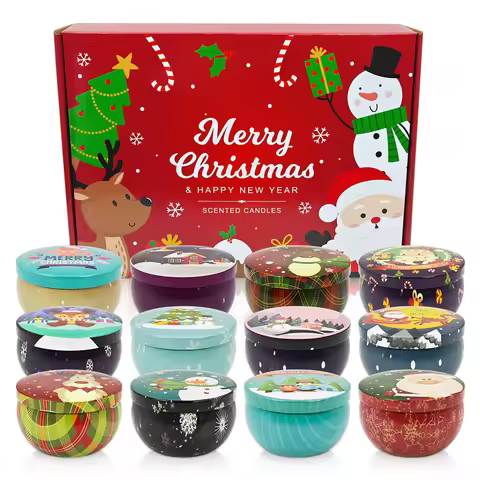 6/12packs of scented candles, Christmas candles, candles, 2.5 ounces (about 70.9 grams) scented cand