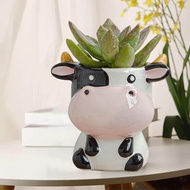 Cute Nordic Style Ceramic Animal Flower Pot Cartoon Zebra Sheep Cow Head Mini Pot Succulents Plants Bonsai Pots Home Decoration