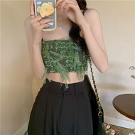 Vest Fringe Chic Top New Style Sweet Spicy Summer fashion Niche Female Tube Top Tube Top cod Straple