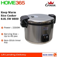 (PRE-ORDER) Crown Keep Warm Rice Cooker 8.0L SW 8800