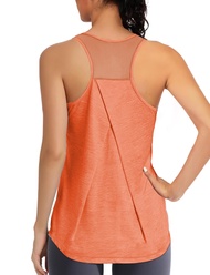 Workout Tops for Women, Racerback Tank Tops for Women Athletic Tank Tops Mesh Yoga Shirt Running Sle