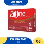 AONE HVS PAPER A4 70 GSM 1 RIM 500 SHEETS PHOTOCOPY PAPER 70 GRAM