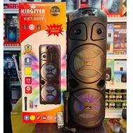 KINGSTER KST-8805 8.5*2 Dual Portable Wireless Karaoke Bluetooth Loud Speaker w/ Microphone -{Mzone}