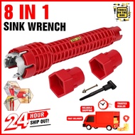 8 In 1 Pipes Wrench Faucet and Sink Installer Plumbing Multifunctional Repair Installation Spanner f