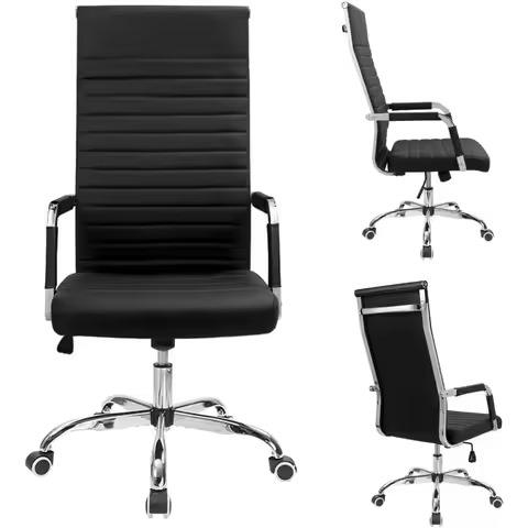 Office Chair High Back PU Leather Executive Conference Chair Adjustable Swivel Chair