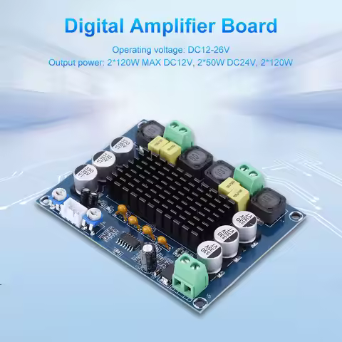 XH-M543 High Power Amplifier Board DC 12-26V Made In China TPA3116D2 2 Channel for Speaker Electroni