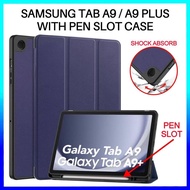 For Samsung Tab A9 / A9 Plus With Pen Slot Smart Case Pen Holder Cover With Pen Slot