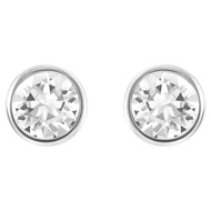 SWAROVSKI 施華洛世奇 Solitaire璀璨水晶圓型銀色耳環 5101338- # Silver