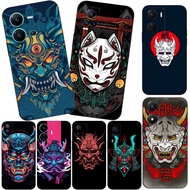 Case For Vivo V5 V5S V7 PLUS + V11i  V11 Pro Phone Back Cover Soft Black Tpu Japanese oni mask