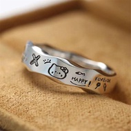 Couples Ring New Style Exquisite Wavy Edge Ring Niche Design High-quality Versatile Fashionable Gift