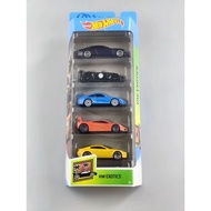 Hot Wheels Set Pack HW Exotics - Porsche 911 Cadillac Elmiraj Aston Martin V8 Jaguar F-Type Mclaren 